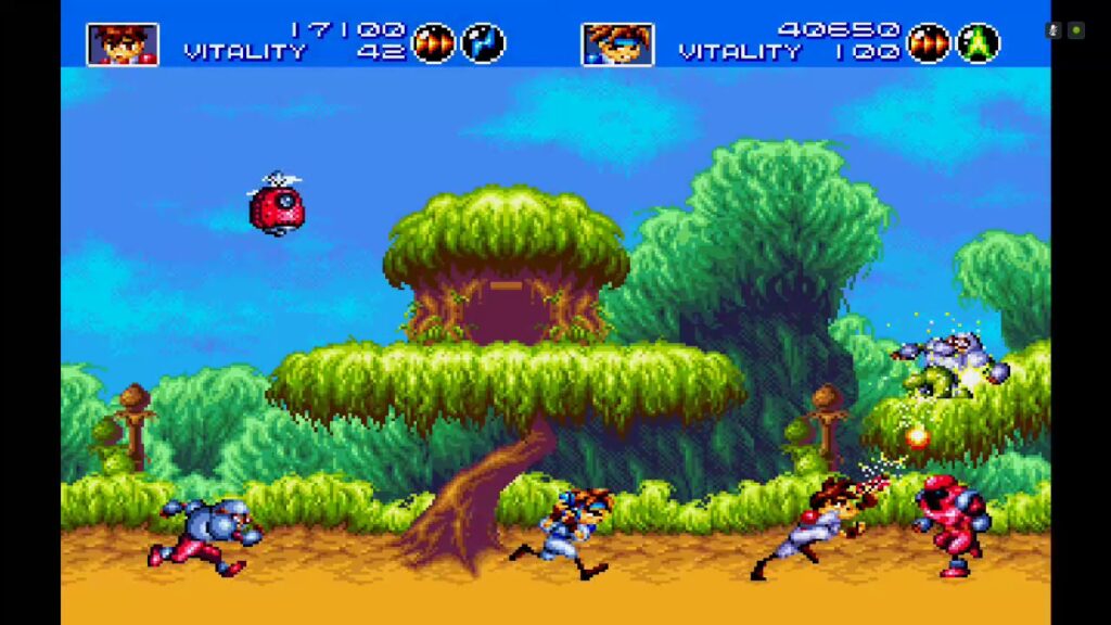 Gunstar Heroes Gameplay Coop Stage 1