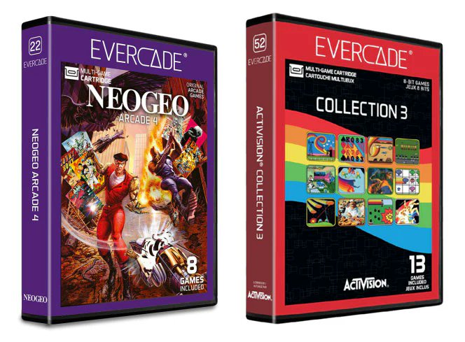 Neo Geo Arcade 4 cartridge and Evercade Activision Collection 3