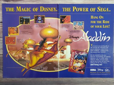 Sega Genesis Aladdin Full Spread Print Advertisement