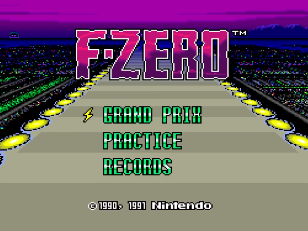 F-Zero Start Screen