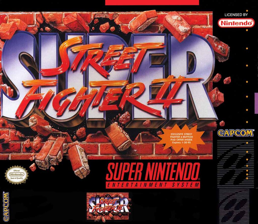 Super Street Fighter II SNES game box