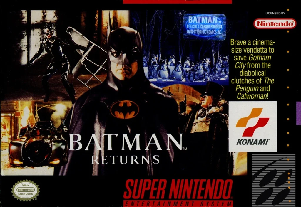Batman Returns SNES Box Cover