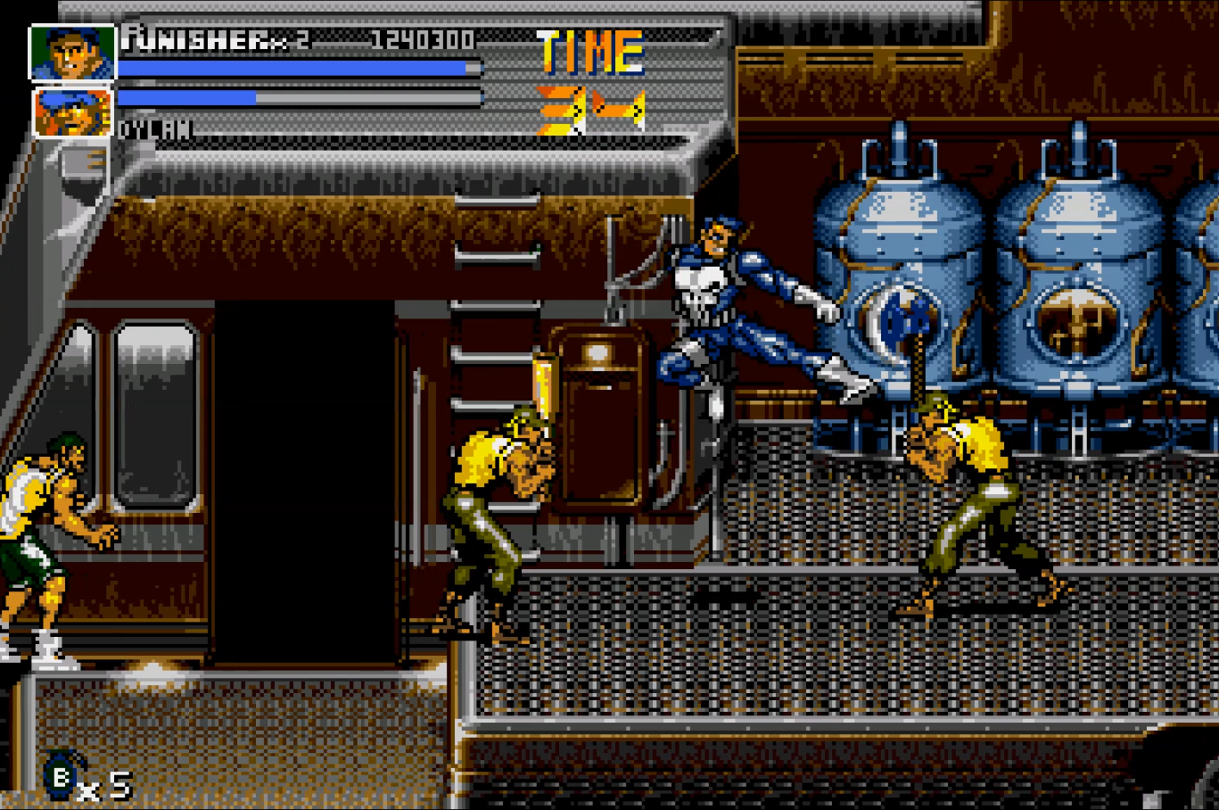 The Punisher Sega Genesis Enemies Weapons