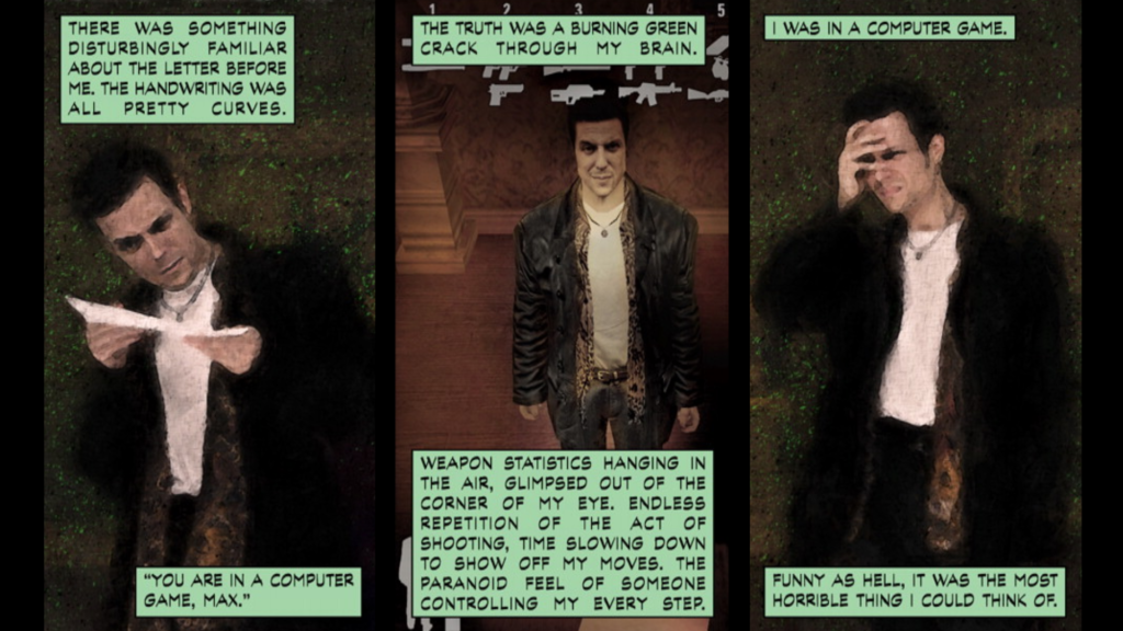 Max Payne PC photographed panels