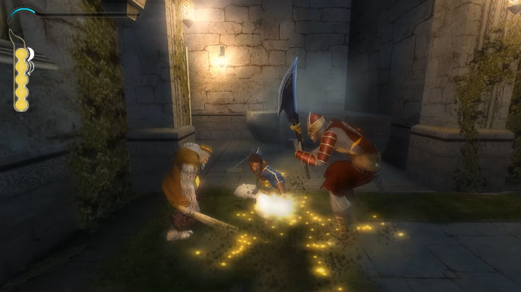 Using the Dagger of Time to absorb the Enemies' sand