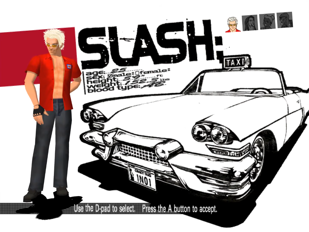 Crazy Taxi 2 Drivers selection