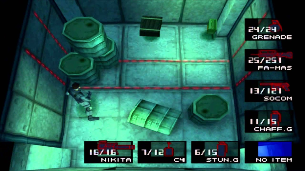 Metal Gear Solid PS1 Snake weapons