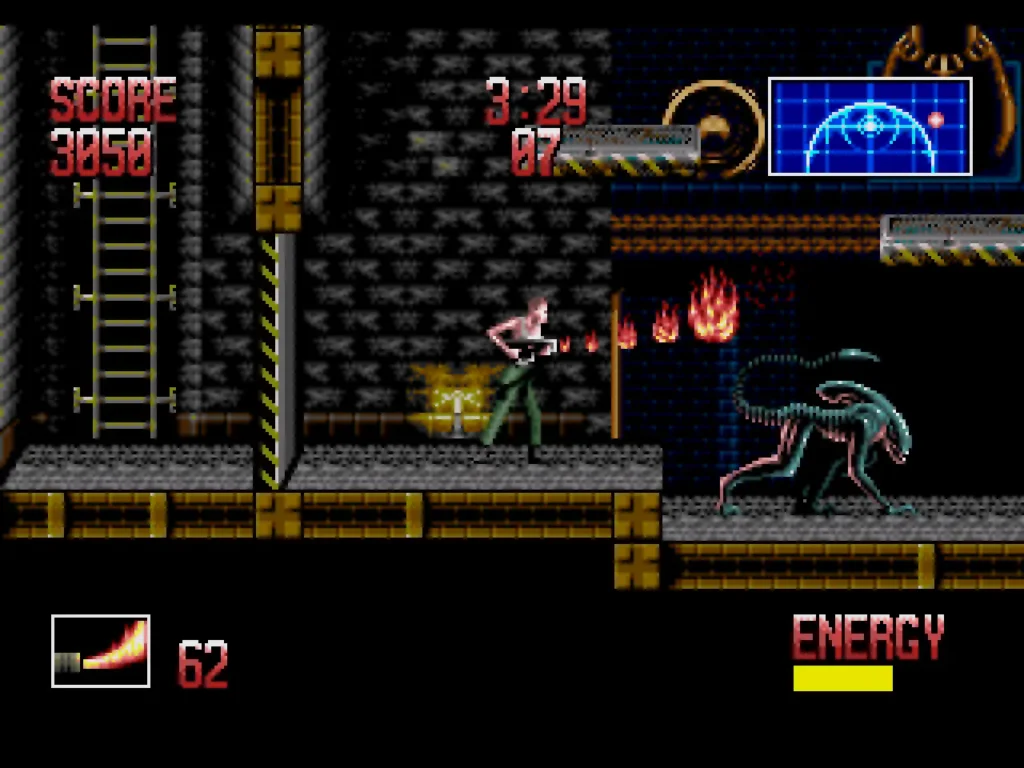 Retro Horro Games Alien 3 SNES Gameplay
